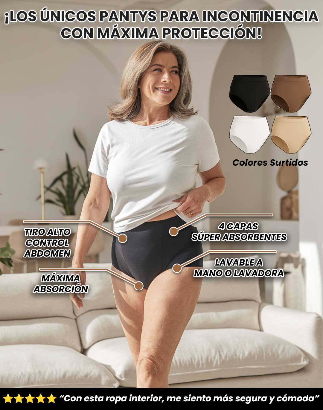 AbsorbeComfort® Pantys para incontinencia 🌸